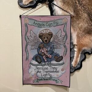 Vintage 90s Boyd's Bears Angelica Guardian Wall Hanging 17'' x 25''‎ Collectible